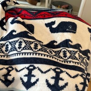Vineyard Vines Red and Blue Nautical Blanket